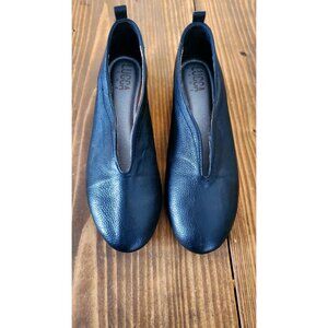 Lucca Lane Black Bayla Leather Slip-On Flats Ballet Size 9.5